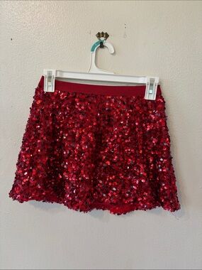 Cat & Jack Red Sequin Mini Skirt